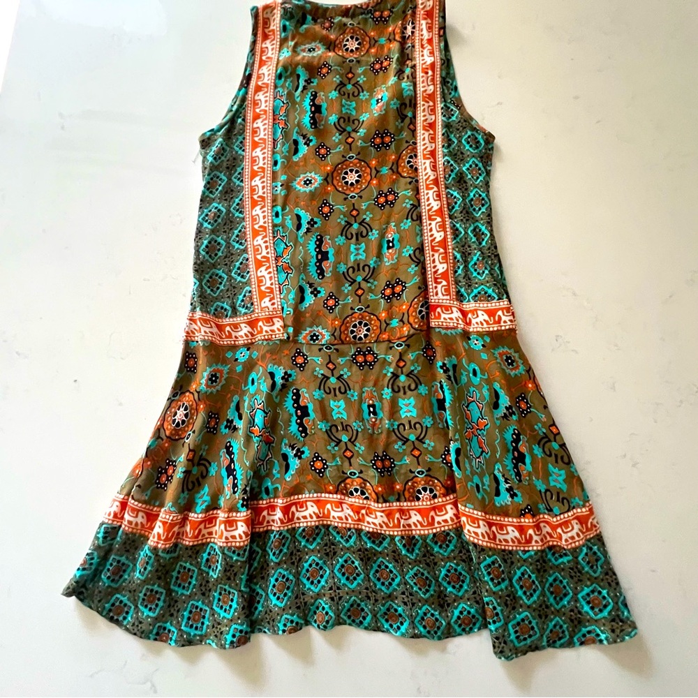 Anthropologie Multicolor Patterned Mini Dress